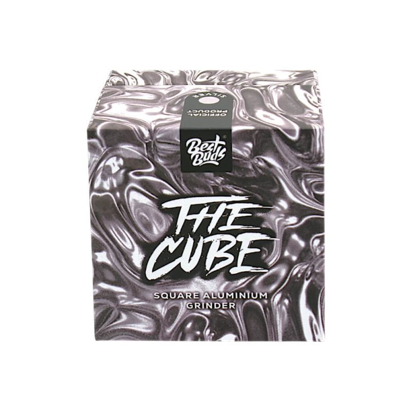 Best Buds The Cube Aluminium Grinder Silver 4 Parts 50mm 1 1