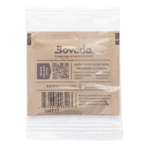 Boveda Humidity Herb Control 62 8g back info UK