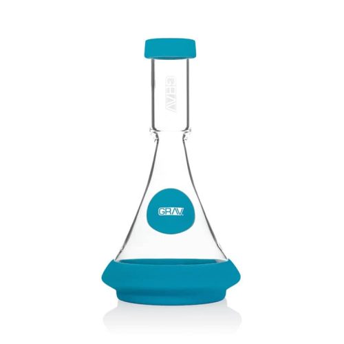 Grav deco beaker in silicone blue back logo 2