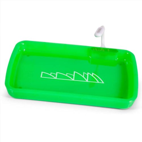 Piranha LED Rolling Tray Green