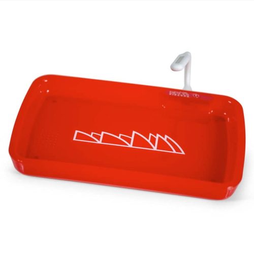 Piranha LED Rolling Tray Red