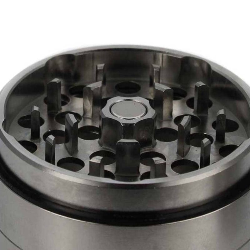 Stainless steel herb ripper grinder 6 peice close look