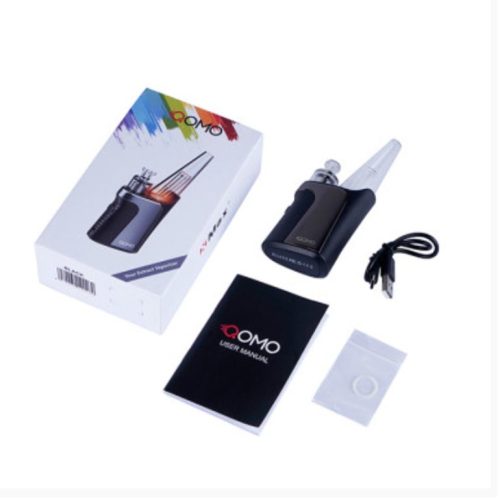 X max Qomo vaporizer size included in the box