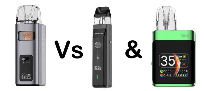 UWELL EM2 Pod Comparisons